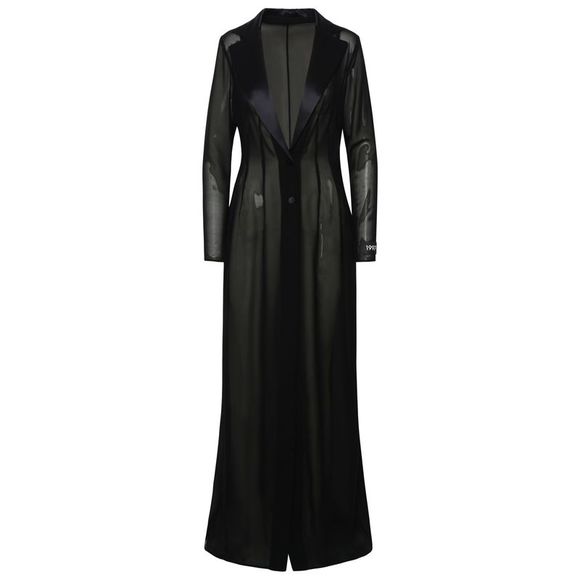 DOLCE & GABBANA Jackets & Blazers - DOLCE & GABBANA Black Silk Duster